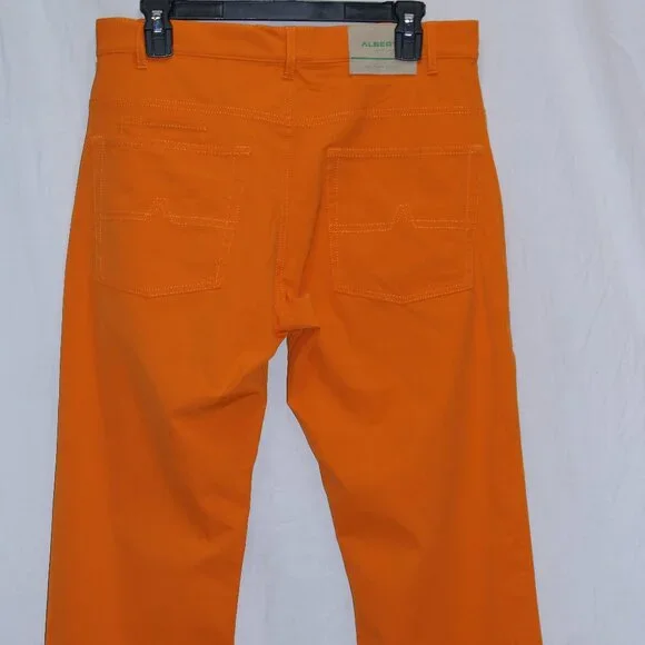 Alberto Golf Pants Mens 32x29 Orange 3XDry Cooler by Alex Cejka Y2K Vintage - Picture 3 of 8